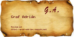 Graf Adrián névjegykártya